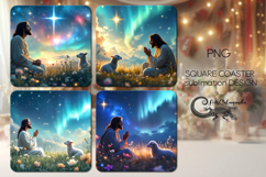 Christian Cross| faith square coaster sublimation design P2 Product Image 1