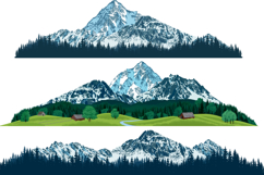 Set of 6 Minimalist Mountain Illustrations Product Image 3