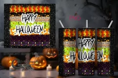 Halloween Inscription | SEAMLESS Skinny tumbler design PLUS2 Product Image 1