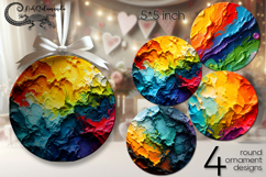 Abstract multicolor | round ornaments sublimation designs P2 Product Image 1