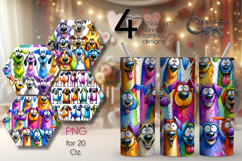 Funny pets | 4 skinny tumbler Sublimation designs PLUS2 Product Image 1