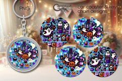Funny Halloween | coaster &amp; key chainsublimation design PL2 Product Image 1