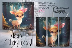 Christmas deer | Kids Xmas Sublimation tumbler design PLUS2 Product Image 1