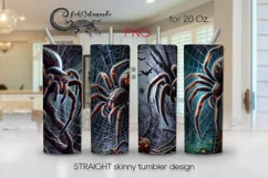 Spider | 4 Halloween Skinny tumbler sublimation designs PL2 Product Image 1