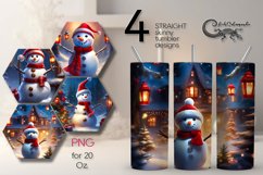 Christmas snowman | Xmas Skinny tumbler sublimation design P Product Image 1