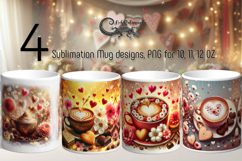 Coffee is my love | 4 valentine Mug sublimation designs P2 Product Image 1