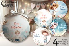 Be my valentine | love round ornaments sublimation designs 2 Product Image 1