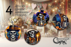 Halloween character | 4 Sublimation round earring designs P2 Product Image 1