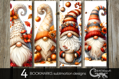 Autumn gnome | fall bookmarks sublimation designs P2 Product Image 1