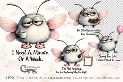 Funny fly | 4 sarcastic quotes PNG Sublimation designs Product Image 1