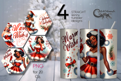 Christmas Pin up Girl | retro Sublimation Tumbler design P2 Product Image 1