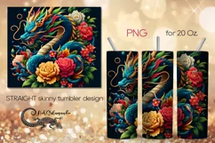 Chinese dragon | Skinny tumbler sublimation design PLUS2 Product Image 1