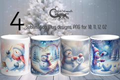 Xmas Snowman card | 4 christmas Mug Sublimation designs P2 Product Image 1