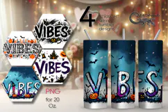 Funny Halloween | 4 Skinny tumbler sublimation designs P2 Product Image 1