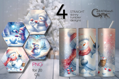 Christmas snowman card | Xmas Skinny tumbler sublimation P2 Product Image 1