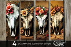 Halloween cow | 4 bookmarks sublimation designs P Product Image 1