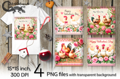 Valentine farmhause | 4 PNG Sublimation designs P2 Product Image 1