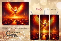 Fire bird | Fantasy skinny tumbler Sublimation design PLUS2 Product Image 1
