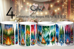 Camping | 4 summer Mug Sublimation design PL Product Image 1
