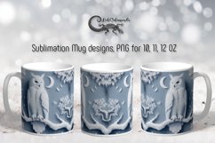 3d style owl | Fantasy Sublimation Mug design PLUS2 Product Image 1