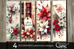 Vintage Christmas | Xmas bookmarks sublimation design P2 Product Image 1