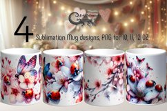 Spring watercolor| 4 lady bag Mug Sublimation designs PL Product Image 1