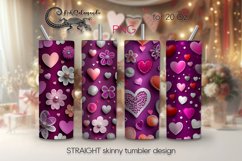 Valentine Inscription | 4 purple Skinny tumbler designs PL2 Product Image 1