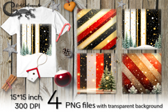 Christmas milky way | 4 xmas PNG Sublimation designs P2 Product Image 1