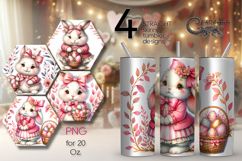 Easter rabbit | 4 Skinny tumbler Sublimation designs PLUS2 Product Image 1