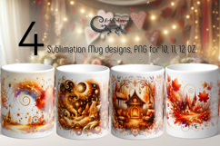 Golden Autumn | 4 Fall Sublimation Mug designs PL2 Product Image 1
