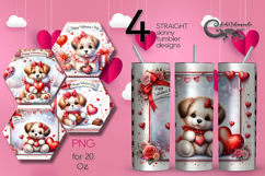 Valentine puppy | 4 love Skinny tumbler designs Product Image 1
