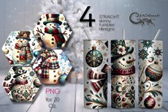 Vintage Christmas | 4 xmas Sublimation Tumbler Designs2 Product Image 1