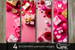 3d hearts | pink valentine bookmarks sublimation design PLUS Product Image 1