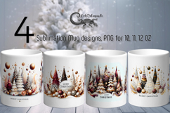 Christmas tree 2 | 4 Xmas Sublimation Mug designs PL2 Product Image 1