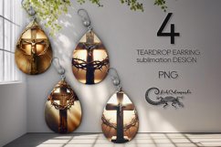 Christian faith | Sublimation Teardrop Earring designs PL2 Product Image 1