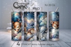 Sleeping baby deer | Nursery tumbler Sublimation design P Product Image 1