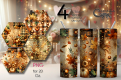 Abstract Autumn | fall Skinny Tumbler Sublimation design P2 Product Image 1