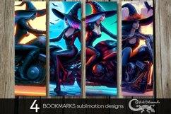 Moto witch | Motorcycle bookmarks design bundle PLUS2 Product Image 1