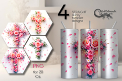 Christian cross &amp; flowers 2 | 4 Faith Skinny tumbler designs Product Image 1
