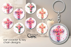 Christian Faith | 4 car coaster &amp; 4 key chain designs P2 Product Image 1