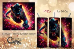 Panther | mystic Skinny tumbler sublimation design PLUS2 Product Image 1