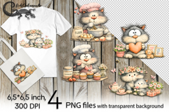 mothers Day Cat | 4 love PNG Sublimation designs P2 Product Image 1