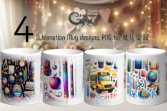 Back to school | 4 Mug Sublimation designs, PL2 Product Image 1