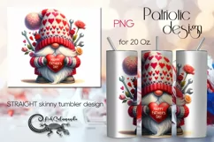 Father's Day gnome | Skinny tumbler sublimation design PLUS2 Product Image 1