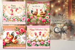 Valentine farmhouse | square coaster sublimation design P2 Product Image 1