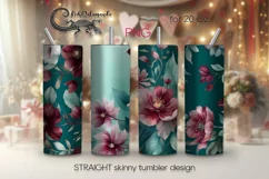 Vintage Flowers | 4 gentle tumbler Sublimation designs 2 Product Image 1