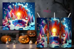 3d Christmas landscape | Skinny Tumbler Sublimation PLUS2 Product Image 1