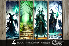 Halloween landscape | 4 bookmarks sublimation designs P2 Product Image 1