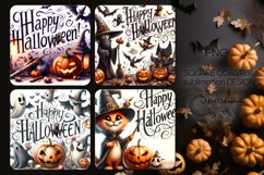 Happy Halloween | 4 square coaster sublimation designs PLUS Product Image 1