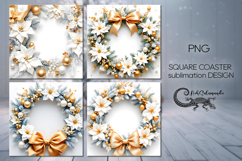 Christmas decor | xmas square coaster sublimation design P2 Product Image 1